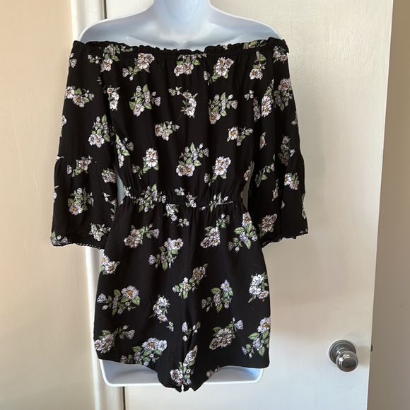 Angie Floral Romper 100% Rayon - Picture 3 of 6
